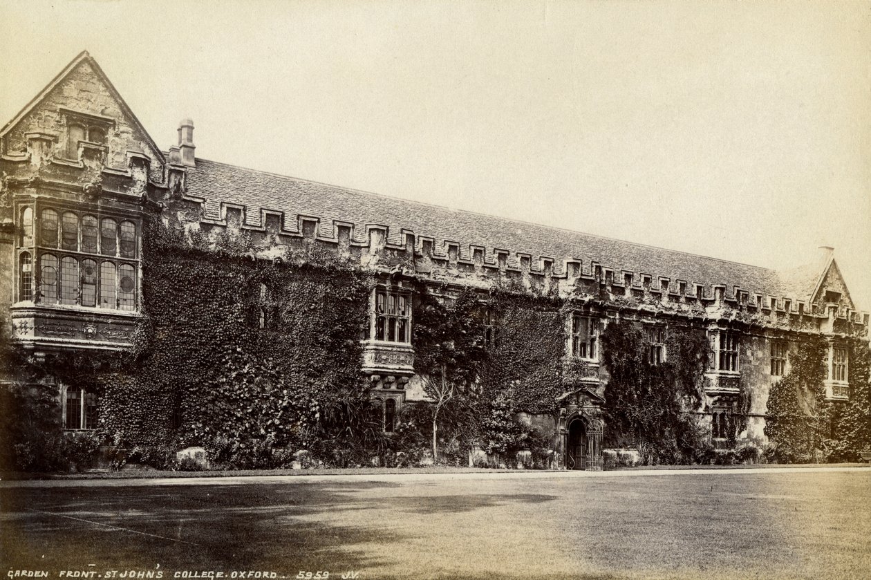 Kertfront, St Johns College, Oxford, Oxfordshire, 19. század vége vagy 20. század eleje alkotó: Unbekannt