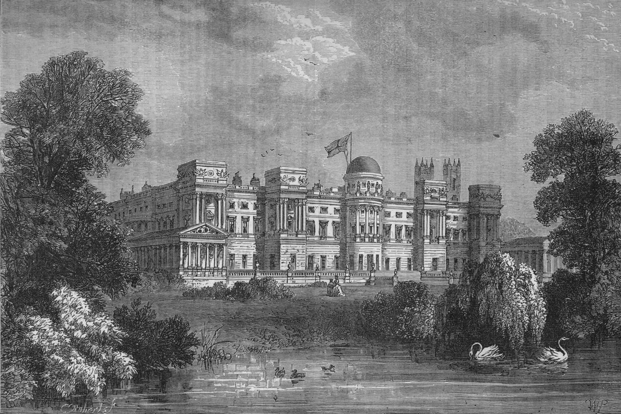 A Buckingham-palota kertje, Westminster, London, 1875 1878 alkotó: Unbekannt