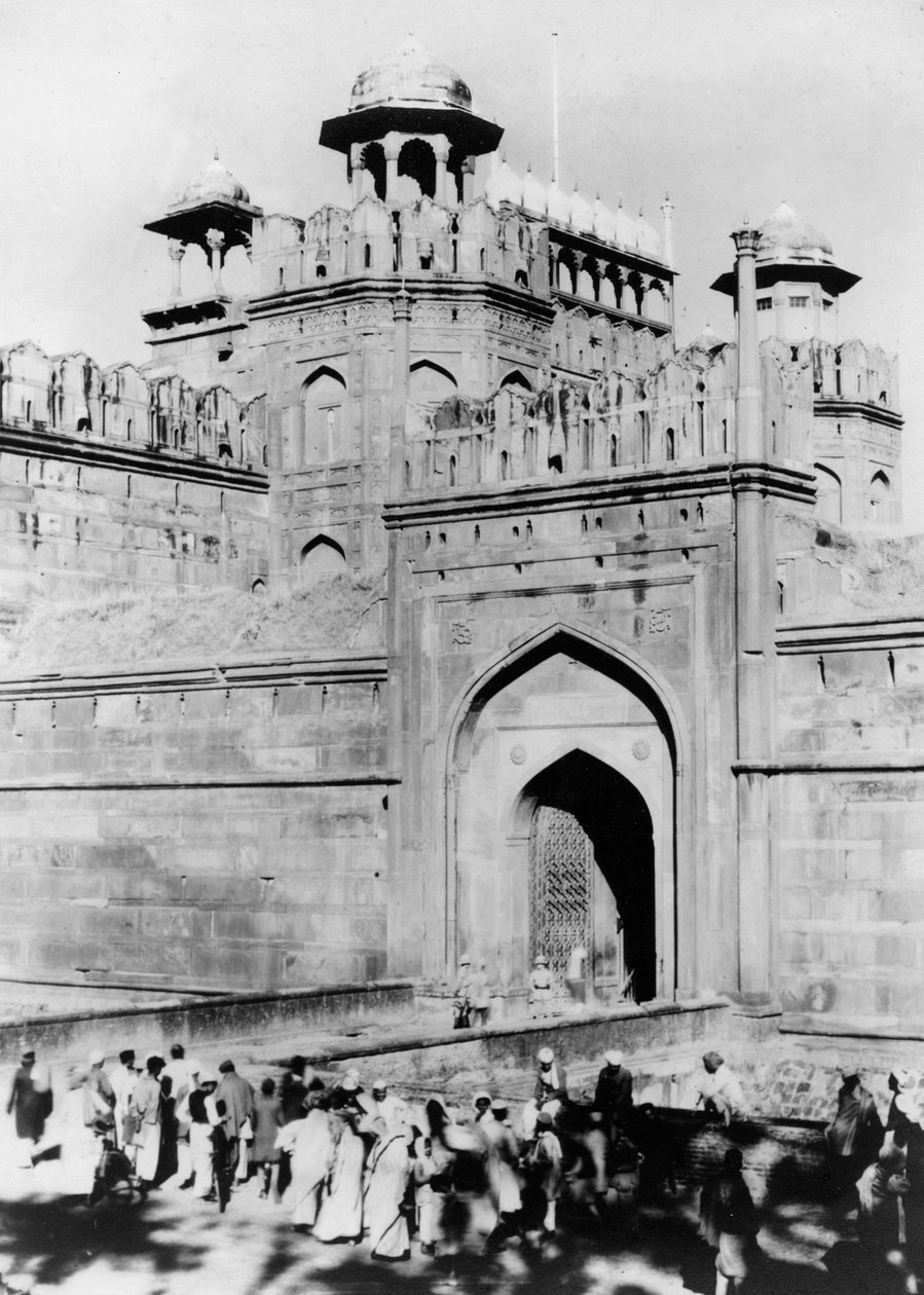 A Vörös Erőd kapuja, Delhi, India, 19. század vége vagy 20. század eleje alkotó: Unbekannt