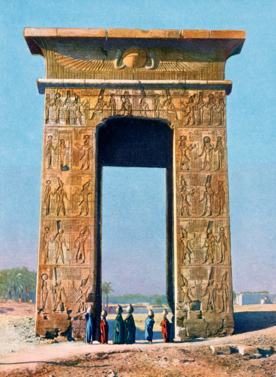 Kapu a karnaki templomegyütteshez, Luxor, Egyiptom, XX. század alkotó: Unbekannt