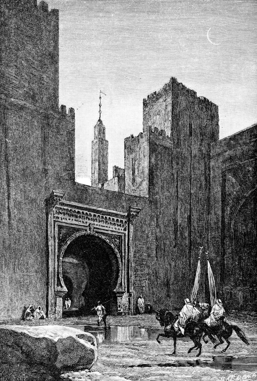 A Kasbah kapuja, Fez, Marokkó, 1895 alkotó: Unbekannt