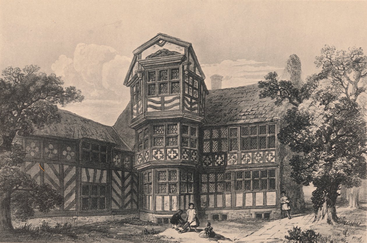 Gawsworth Old Hall, Cheshire, 1915 alkotó: Unbekannt