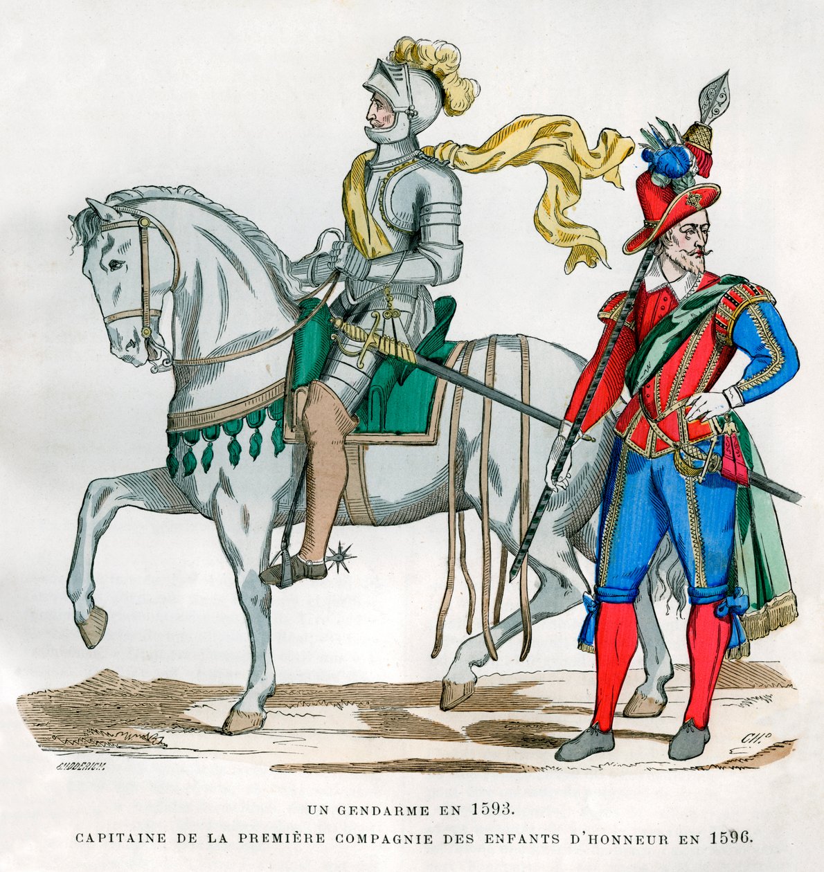 Csendőr, 1583, és az 1. század dHonneur a gyermekei között, 1596 1882-1884 alkotó: Unbekannt