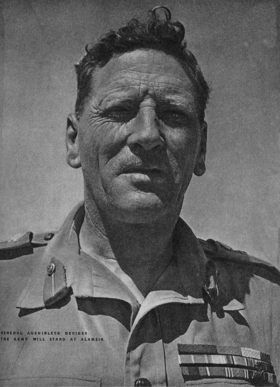 Auchinleck tábornok úgy döntött, hogy a hadsereg Alameinben áll majd, 1942-1944 alkotó: Unbekannt