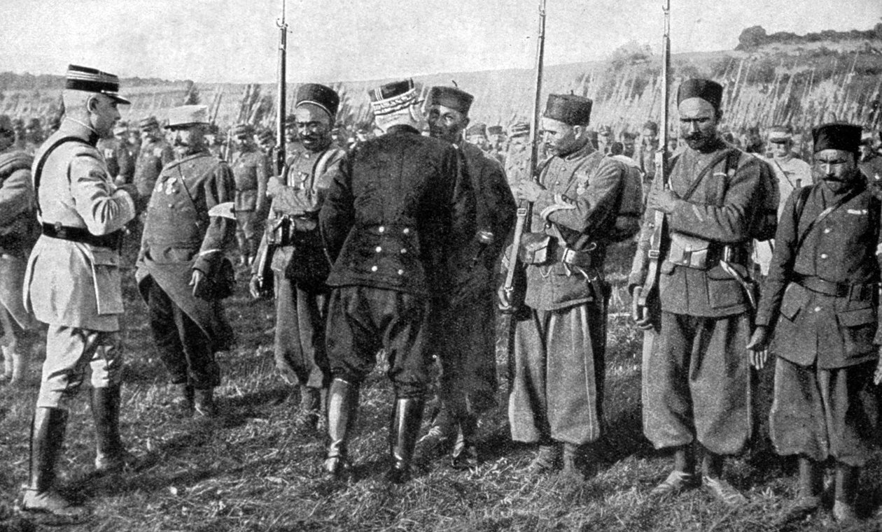 Joseph Joffre tábornok érmeket oszt ki, Elzász, Franciaország, 1915 alkotó: Unbekannt