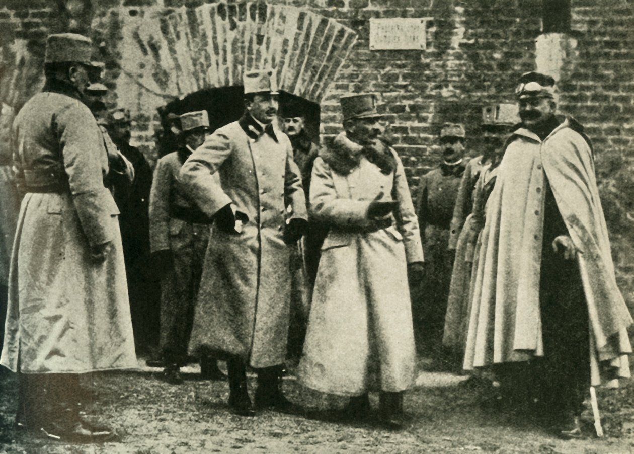 Kusmanek tábornok és Ferenc József herceg a przemysli erődben, első világháború, 1915, 1920 körül. alkotó: Unbekannt