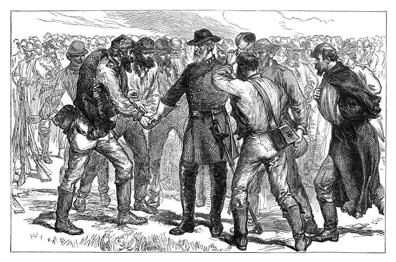Lee tábornok búcsút vesz katonáitól, 1865, 19. század vége alkotó: Unbekannt