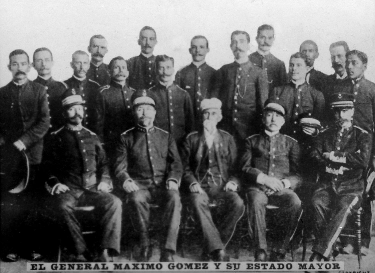 Maximo Gomez tábornok és magas rangú tisztjei, 1897, 1920-as évek alkotó: Unbekannt