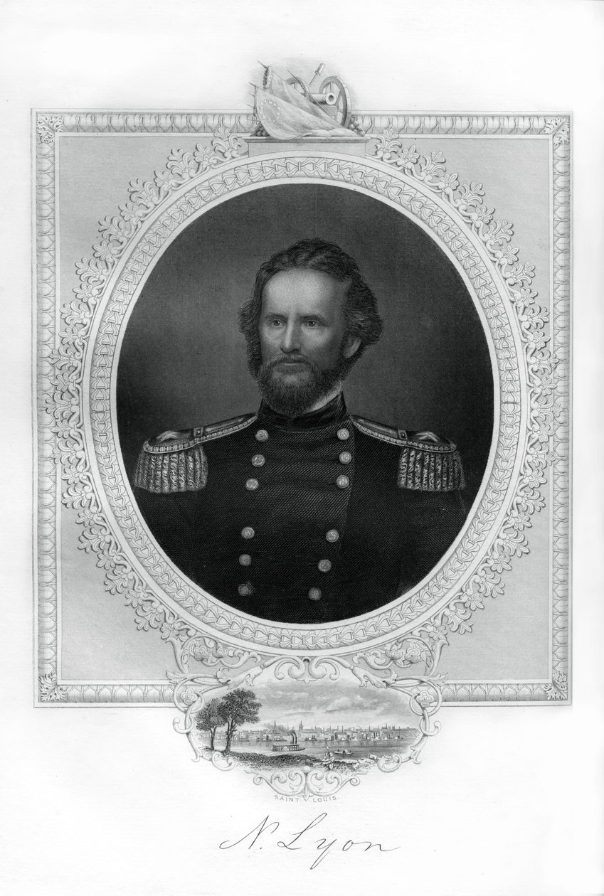 Nathaniel Lyon tábornok, az amerikai polgárháború uniós tábornoka, 1862-1867 alkotó: Unbekannt