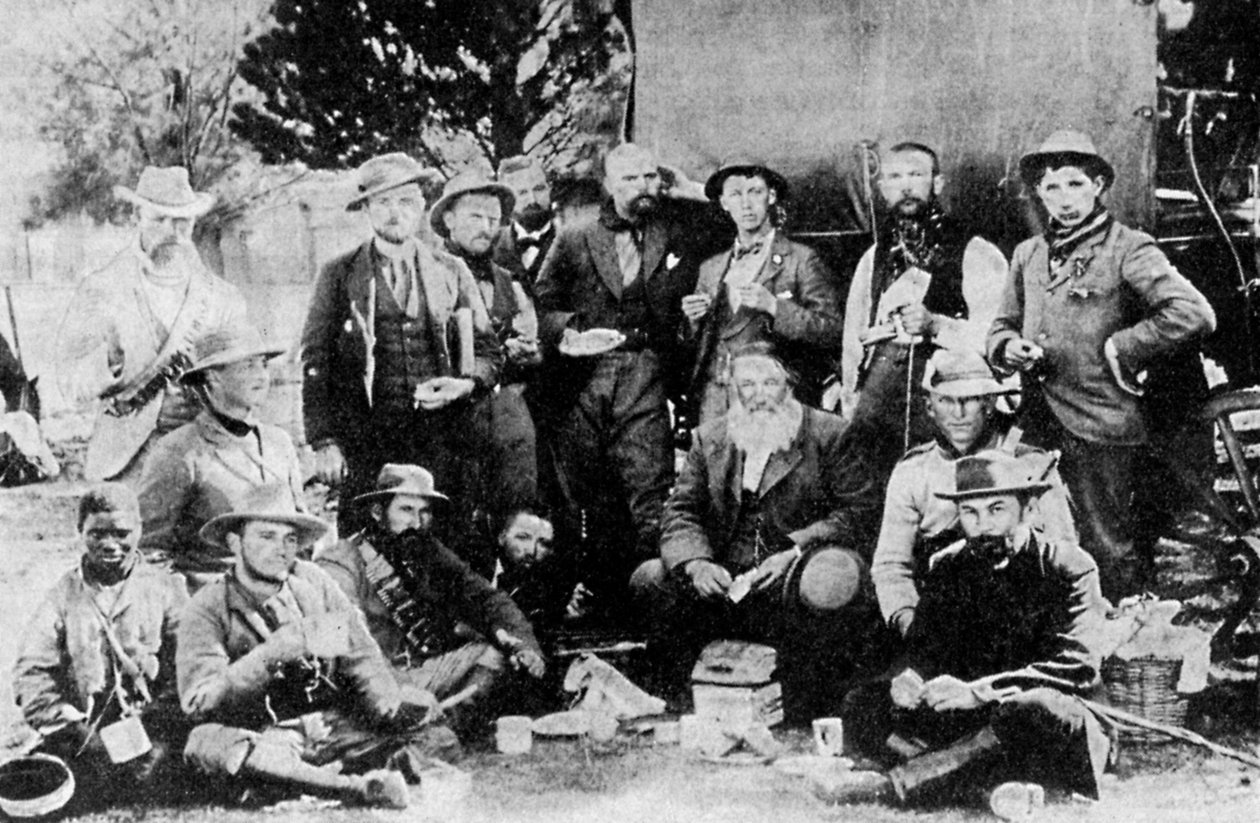 Piet Joubert tábornok 1831-1900 és személyzete, 1935. század vége alkotó: Unbekannt