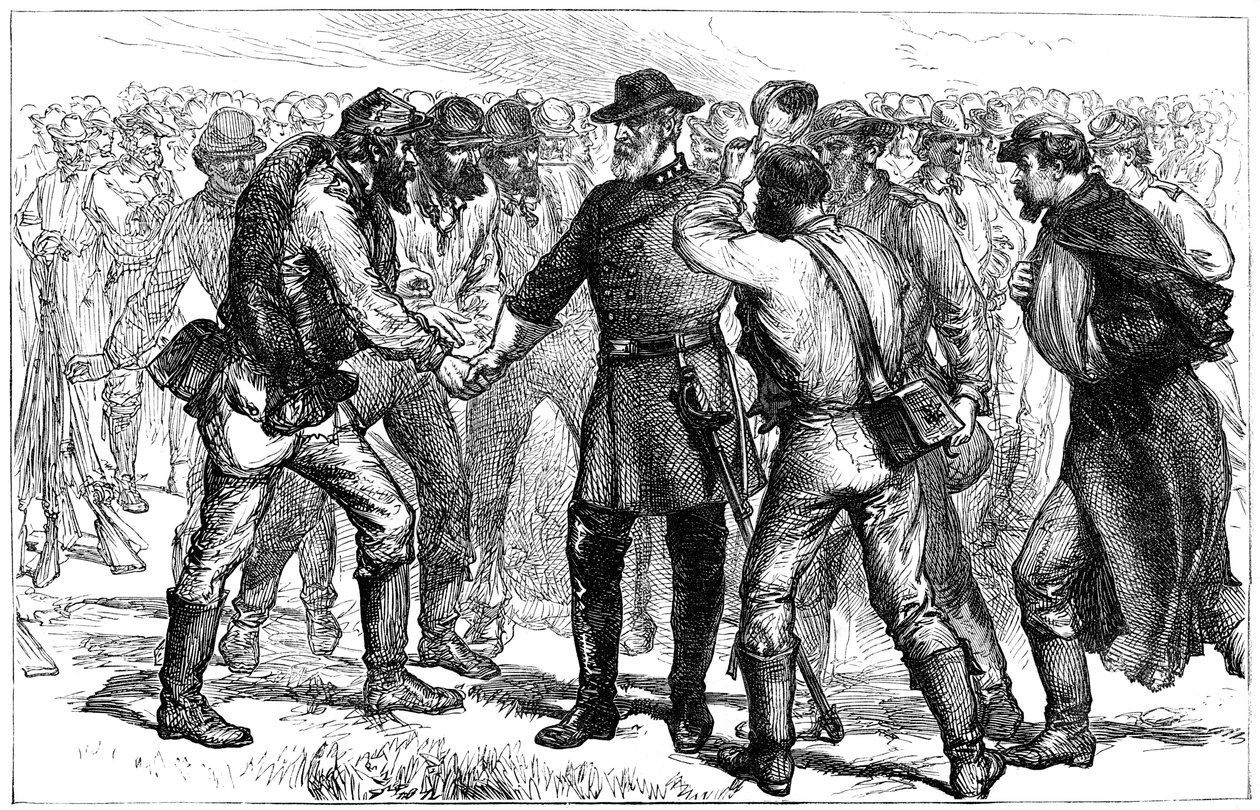 Robert E Lee tábornok búcsúja katonáitól, 1865 c1880 alkotó: Unbekannt