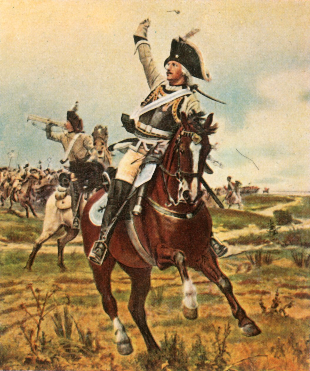 Seydlitz tábornok jelzi az előrenyomulást Rossbachban, 1757. november 5-én, 1936. alkotó: Unbekannt
