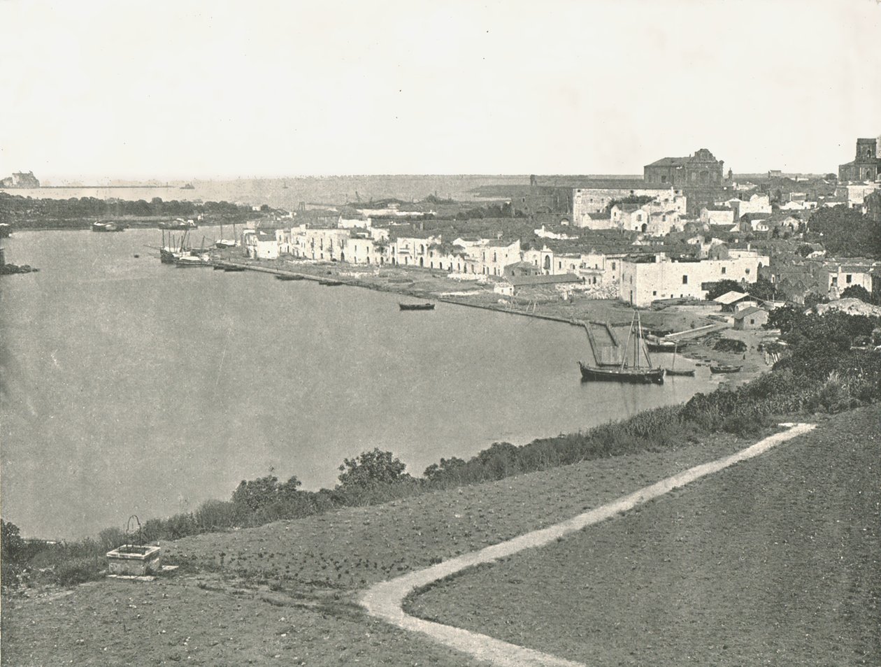 Általános nézet, Brindisi, Olaszország, 1895. alkotó: Unbekannt
