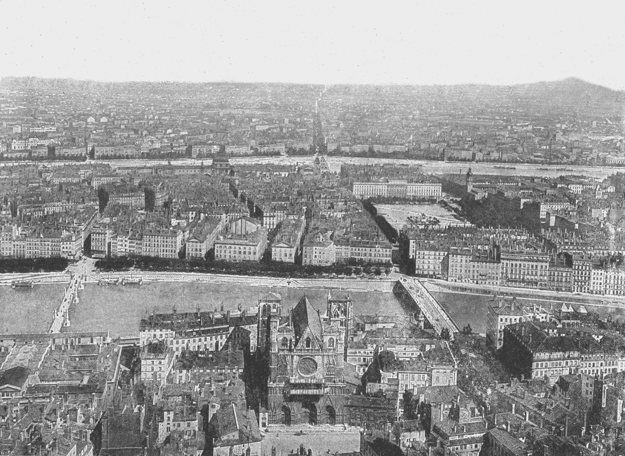 Általános nézet, Lyons, Franciaország, 1895. alkotó: Unbekannt