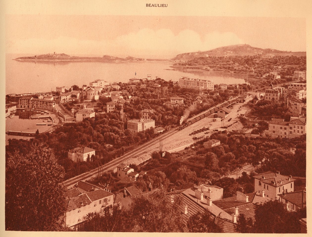 Általános nézet és Cap Ferrat, Beaulieu, 1930. alkotó: Unbekannt
