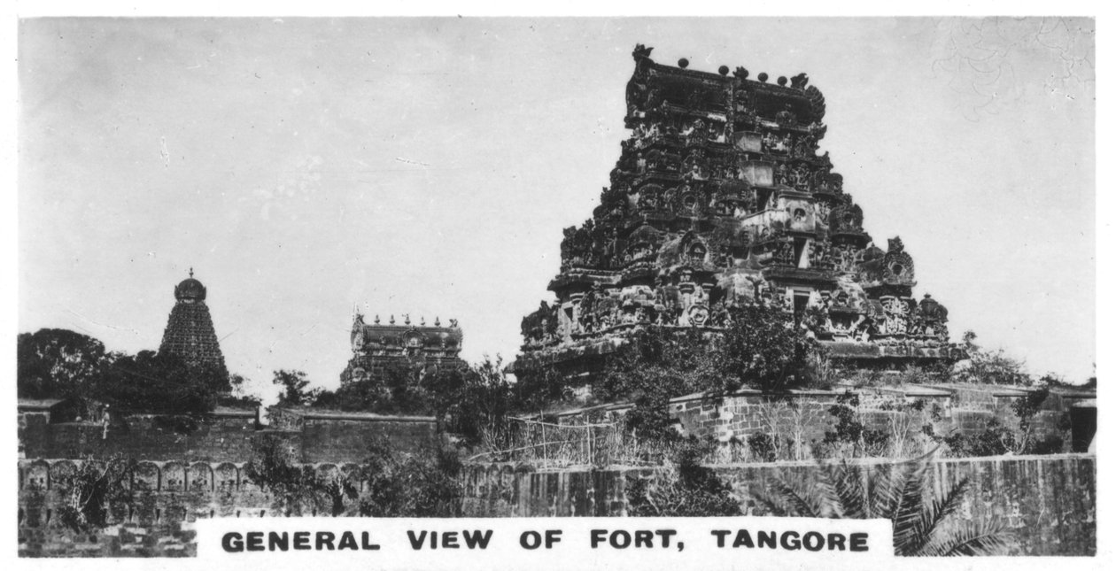 Az erőd általános képe, Tangore, Tamil Nadu, India, 1925 alkotó: Unbekannt