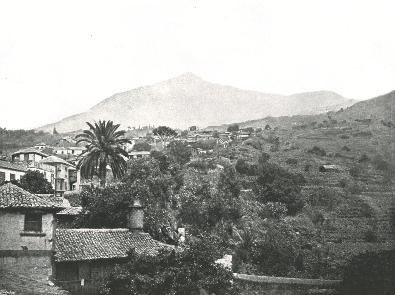 Általános nézet a csúcsról, Tenerife, Kanári-szigetek, Spanyolország, 1895. alkotó: Unbekannt