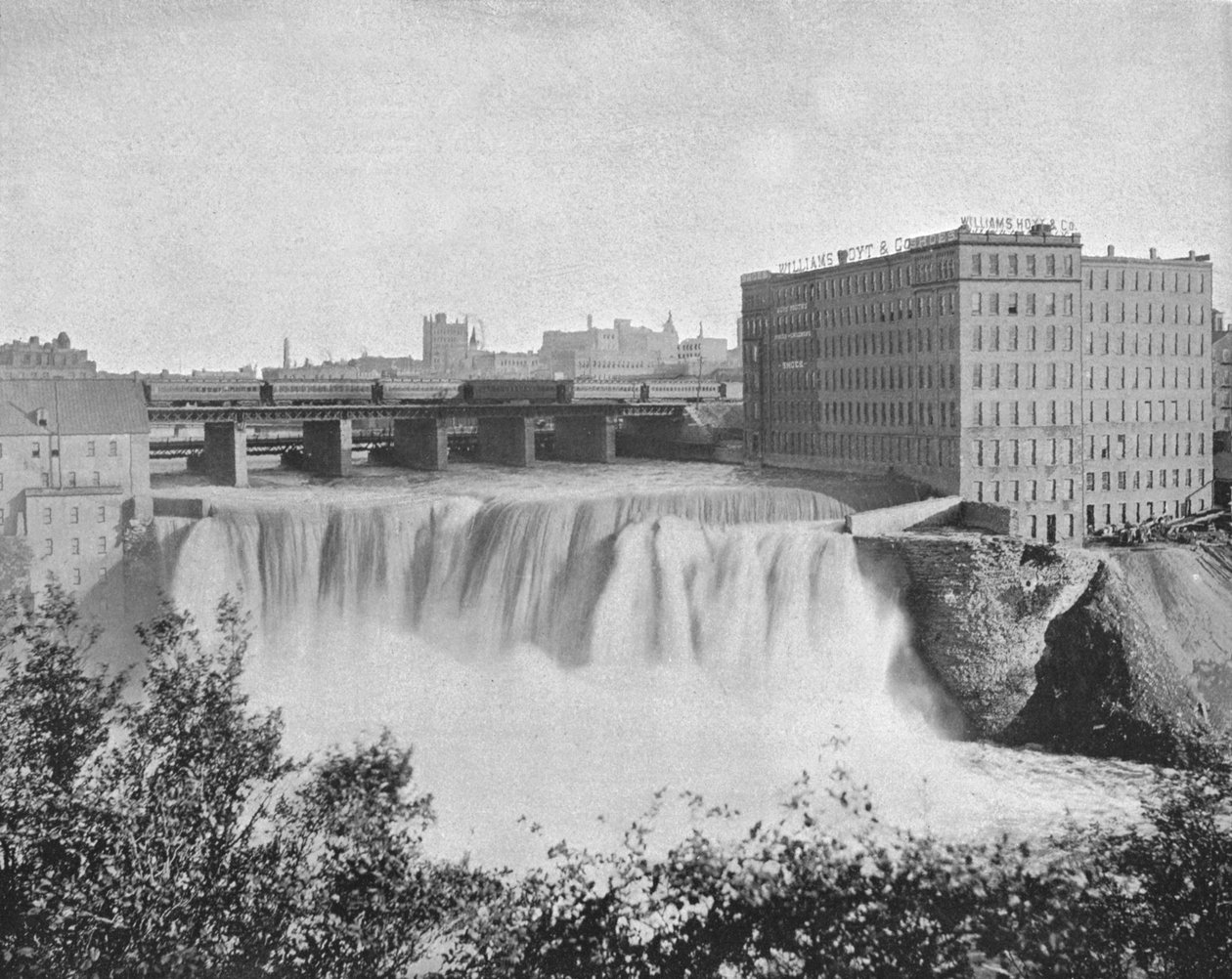 Genesee Falls, Rochester, New York állam, USA, 1900 körül. alkotó: Unbekannt