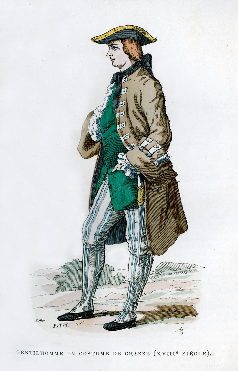 Vadászruhás úriember, 18. század 1882-1884 alkotó: Unbekannt