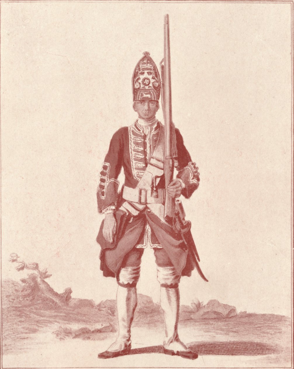 Gentleman, a 7. Királyi Fusiliers 1742, 1742 1909 alkotó: Unbekannt