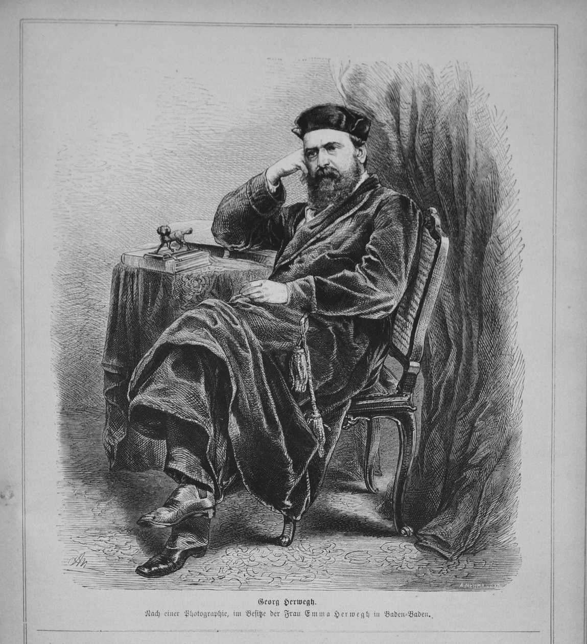 Georg Herwegh 1817-1875, 1870-es évek alkotó: Unbekannt