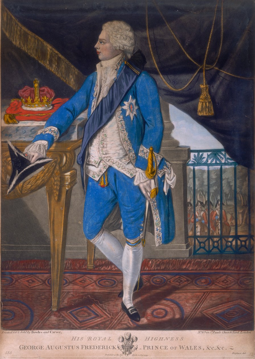IV. György walesi hercegként, 1795 alkotó: Unbekannt
