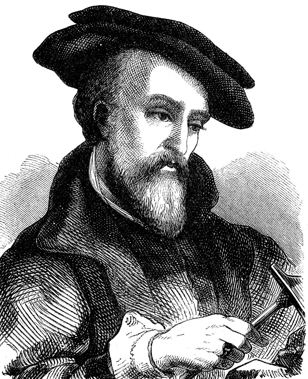 Georgius Agricola 1494-1555, német orvos, ásványkutató és kohász, 1881 alkotó: Unbekannt