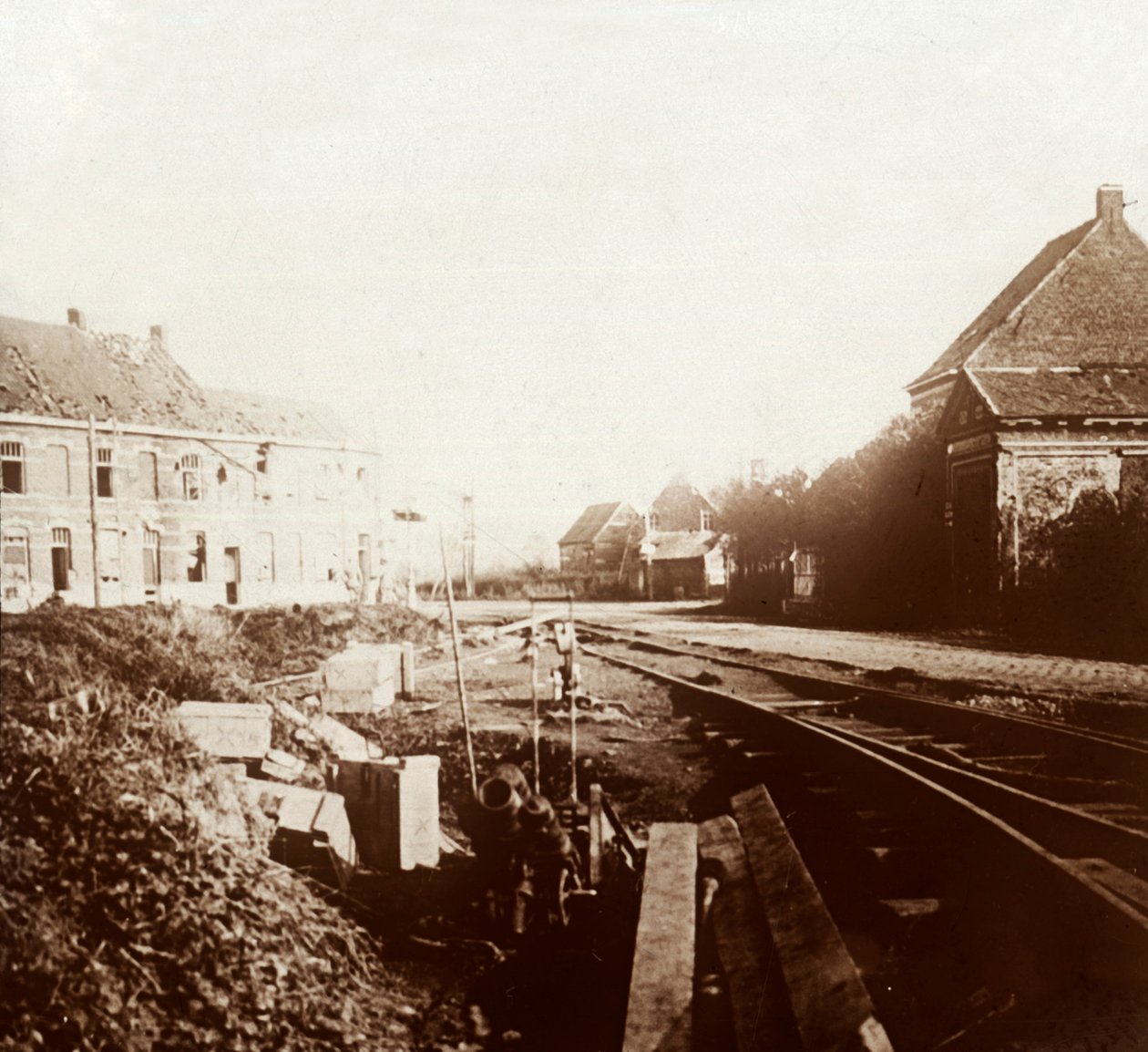 Német ágyúk, Roeselare, Flandria, Belgium, c1914-c1918 alkotó: Unbekannt
