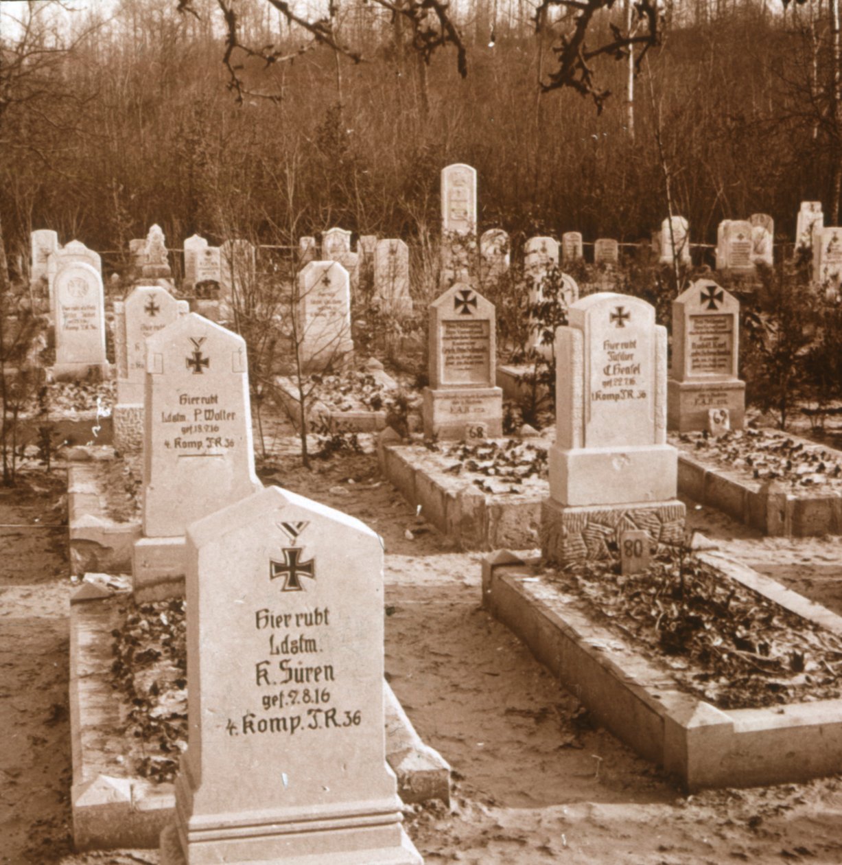 Német temető, Carlepont, Észak-Franciaország, c1914-c1918 alkotó: Unbekannt