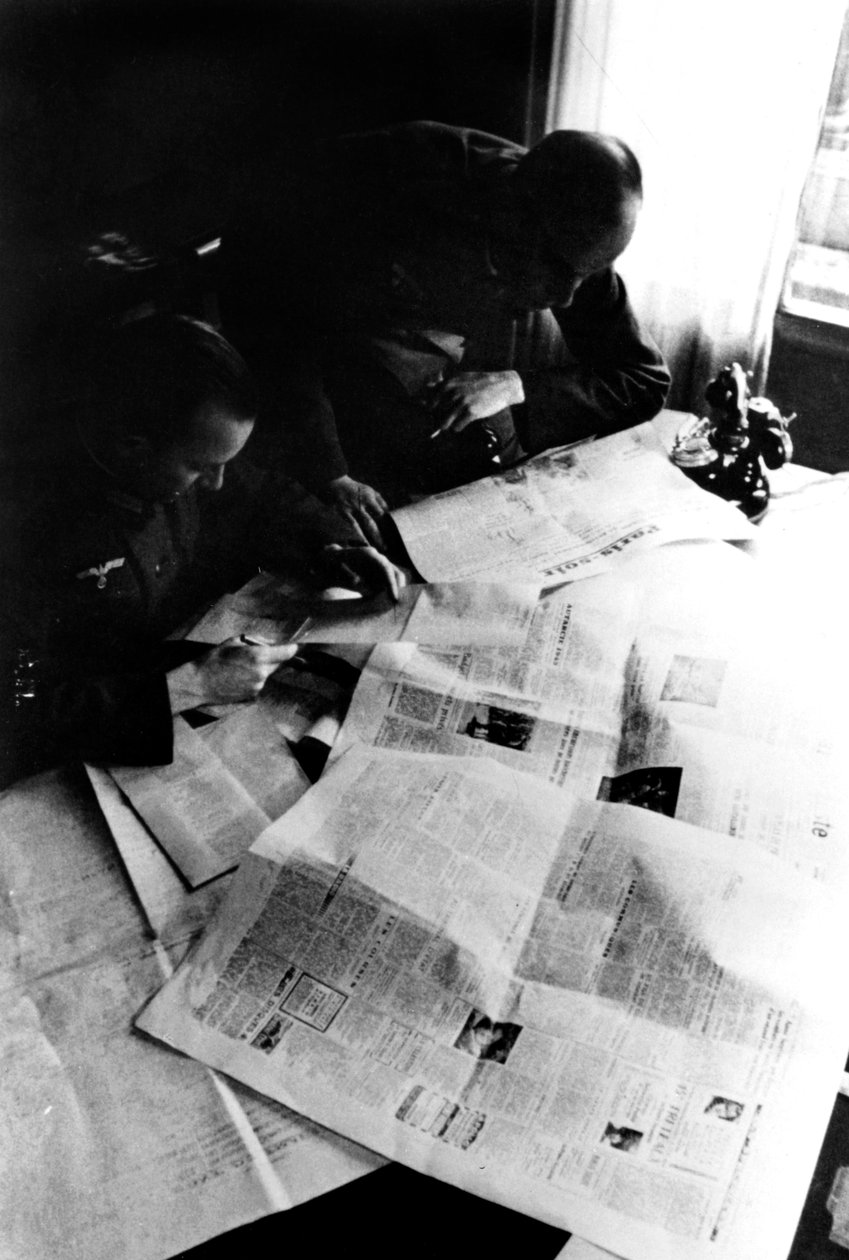 A francia sajtó német cenzúrája, Párizs elfoglalása, 1944. május alkotó: Unbekannt
