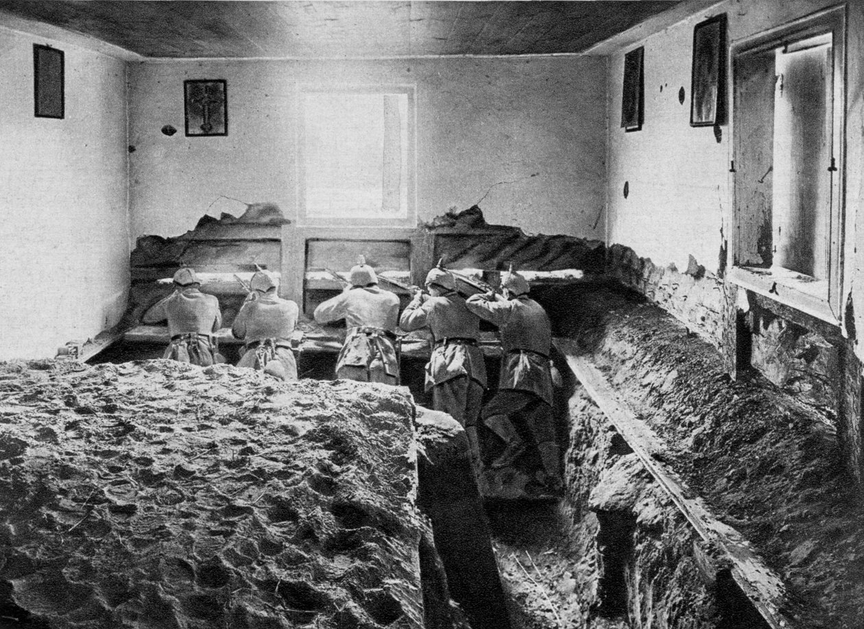 Német védelmi állás a Visztulán, Lengyelország, I. világháború, 1915 alkotó: Unbekannt