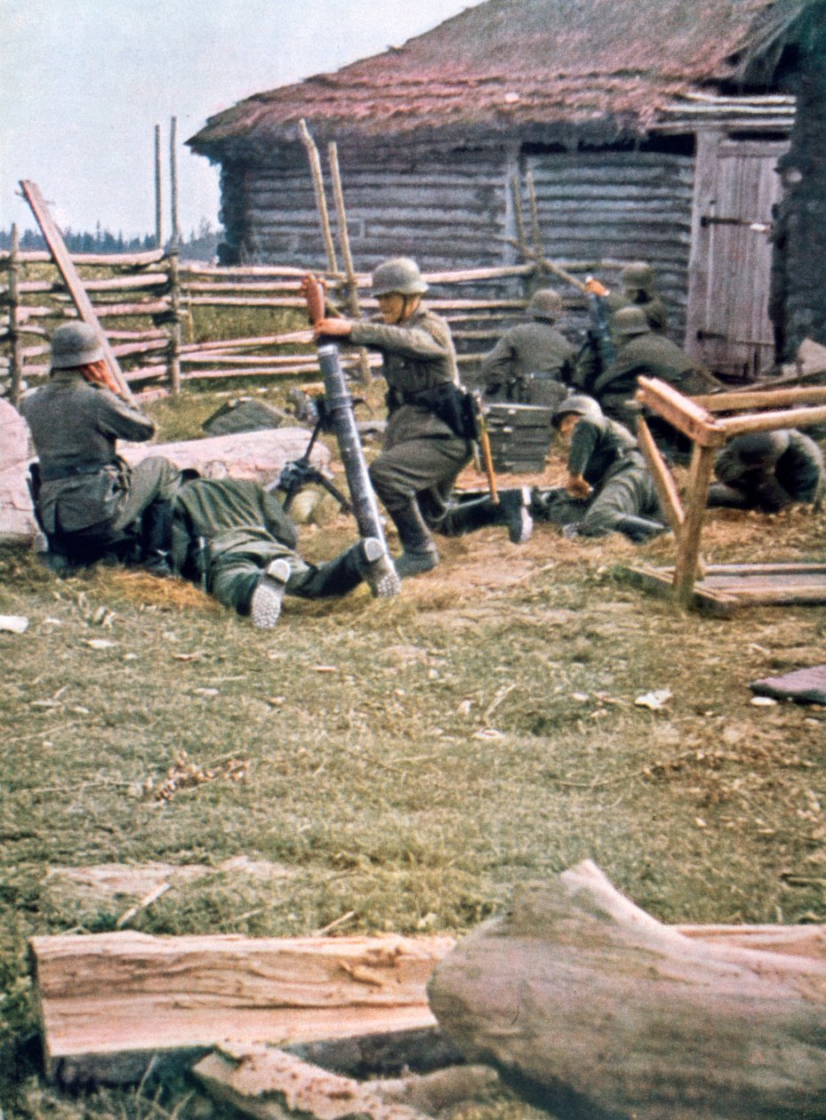 Német ejtőernyős aknavetőkkel, Oroszország, 1943 alkotó: Unbekannt