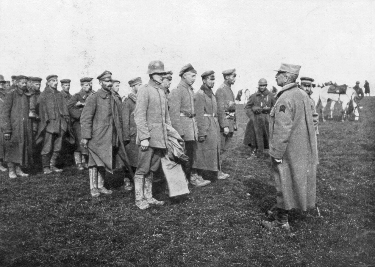 Az 1918. április 18-án elhurcolt német foglyoknak elmondták fogságuk, Franciaország szabályait alkotó: Unbekannt