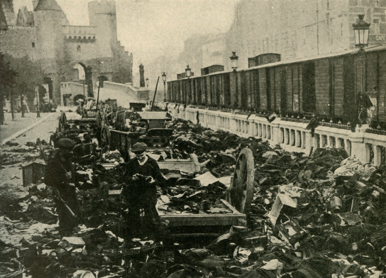 Német tengerészek Antwerpenben, Belgiumban, első világháború, 1914, 1920 körül. alkotó: Unbekannt
