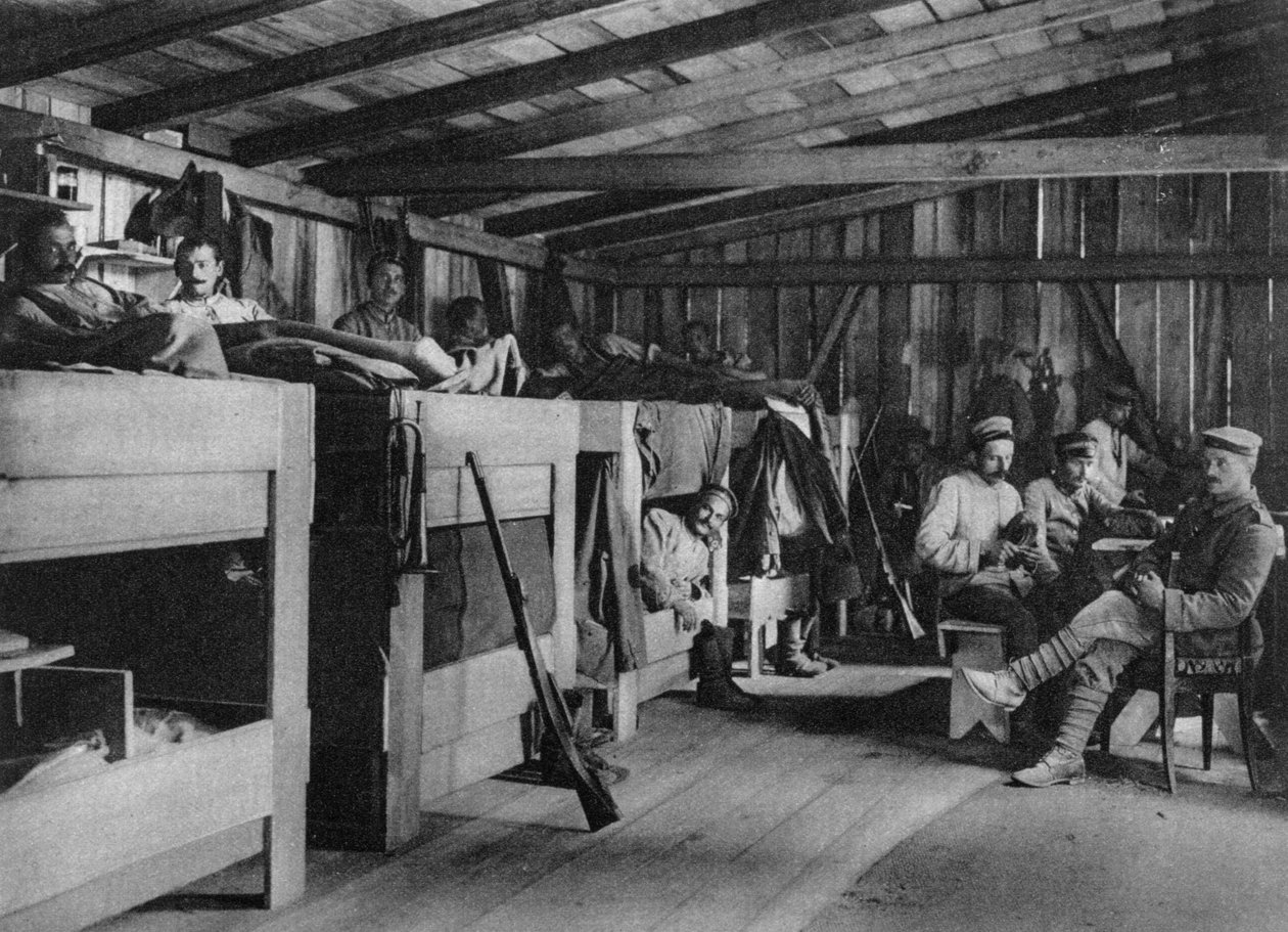 Német katonák egy reduit menedékhelyen, Vogézek, Franciaország, I. világháború, 1916 alkotó: Unbekannt