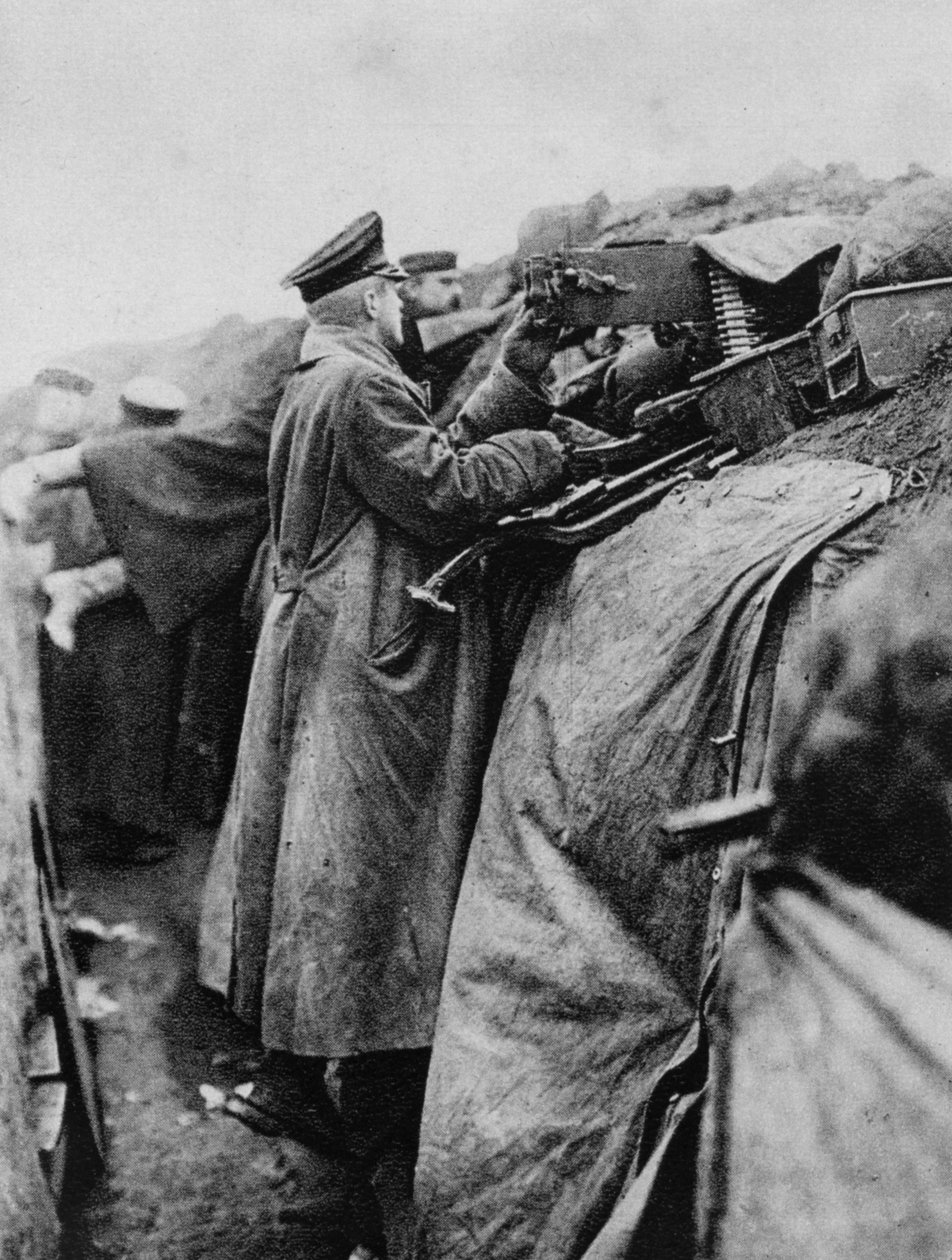Német katonák egy lövészárokban, I. világháború, 1915 alkotó: Unbekannt