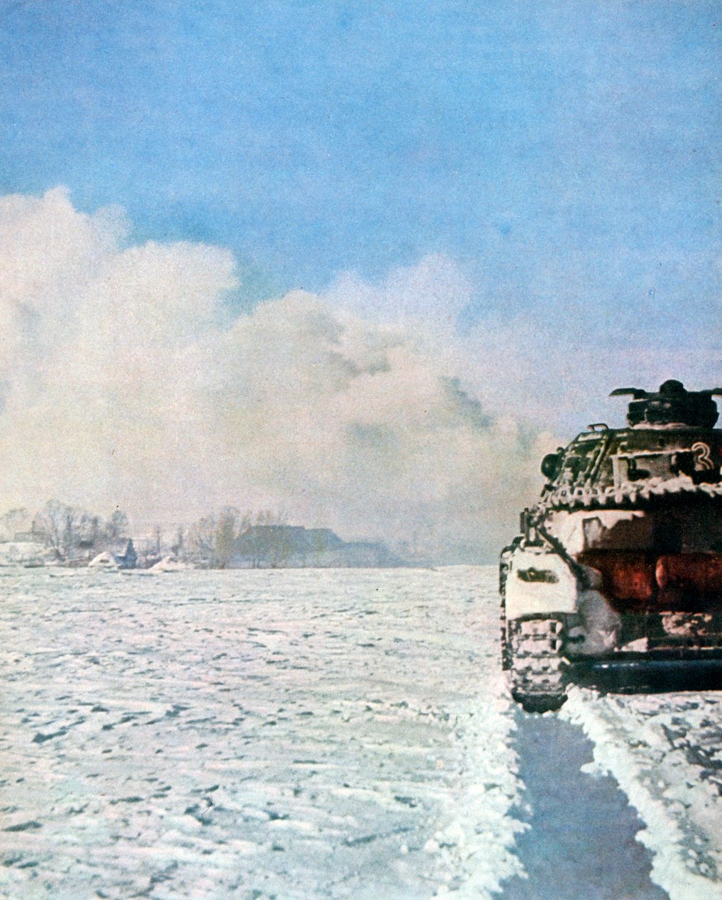 Német harckocsi a hóban, Oroszország, 1943. január alkotó: Unbekannt