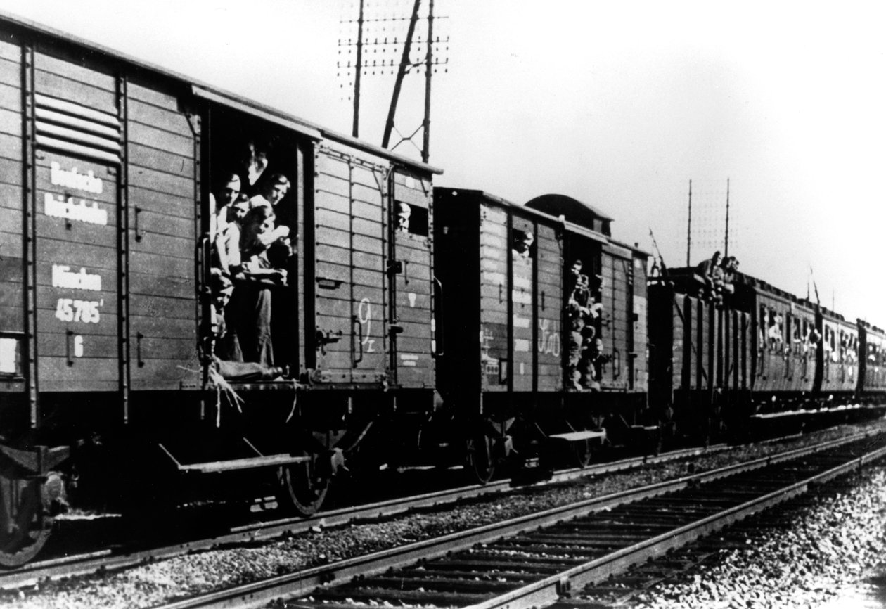 Vonattal érkező német csapatok, Párizs, 1940. augusztus alkotó: Unbekannt