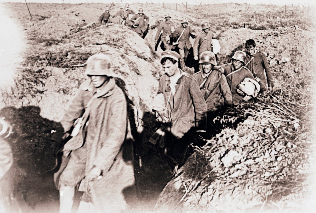 A németek megadása az észak-franciaországi Laffaux-ban, 1914-c1918 alkotó: Unbekannt