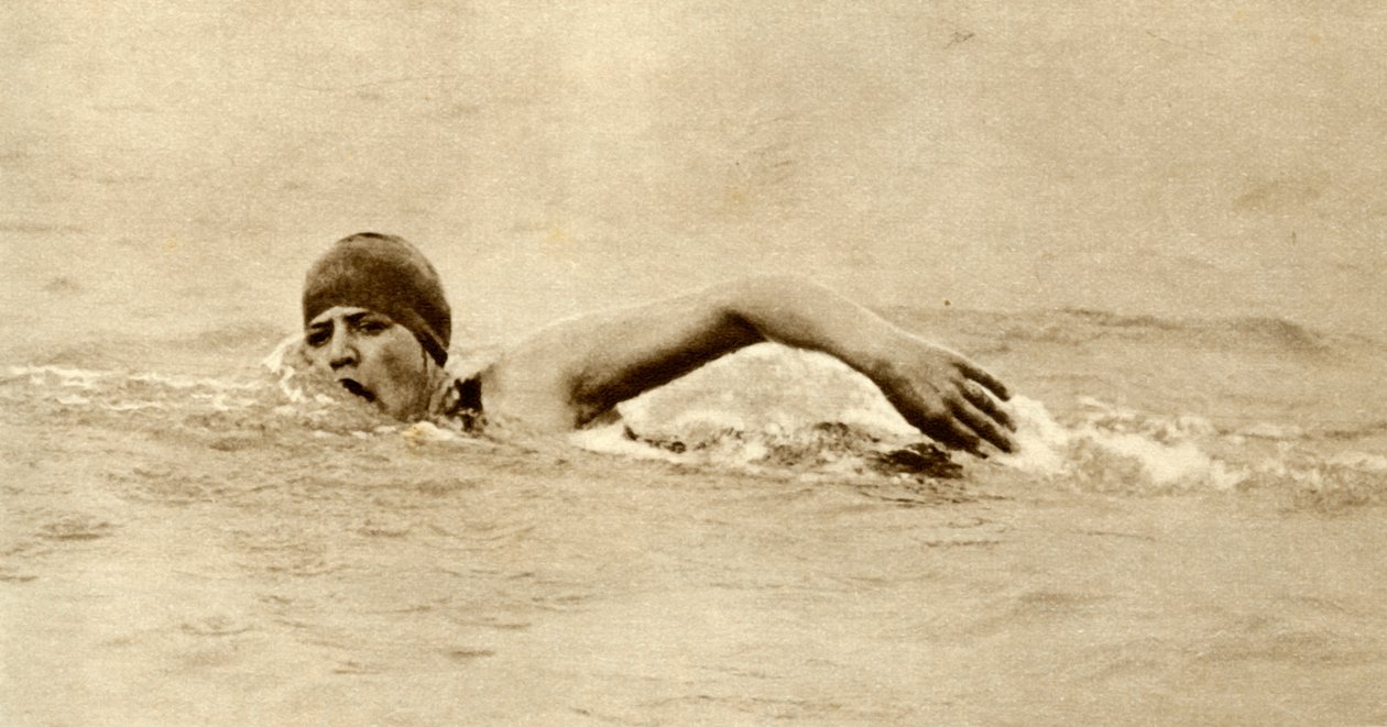 Gertrude Ederle, az első nő, aki átúszta a Csatornát, 1926, 1935. alkotó: Unbekannt