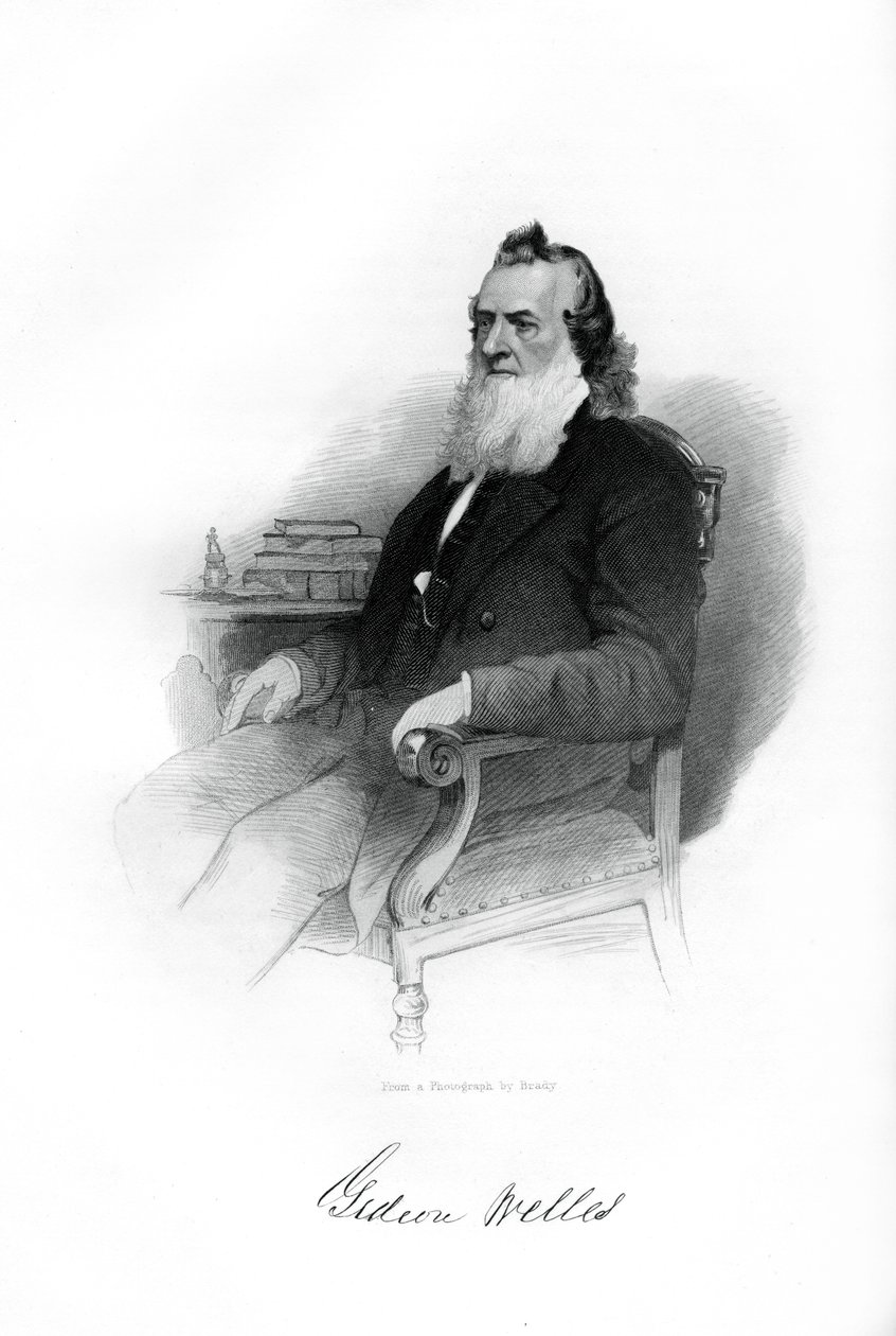 Gideon Welles, az Egyesült Államok haditengerészeti minisztere 1861-1869, 1862-1867 alkotó: Unbekannt