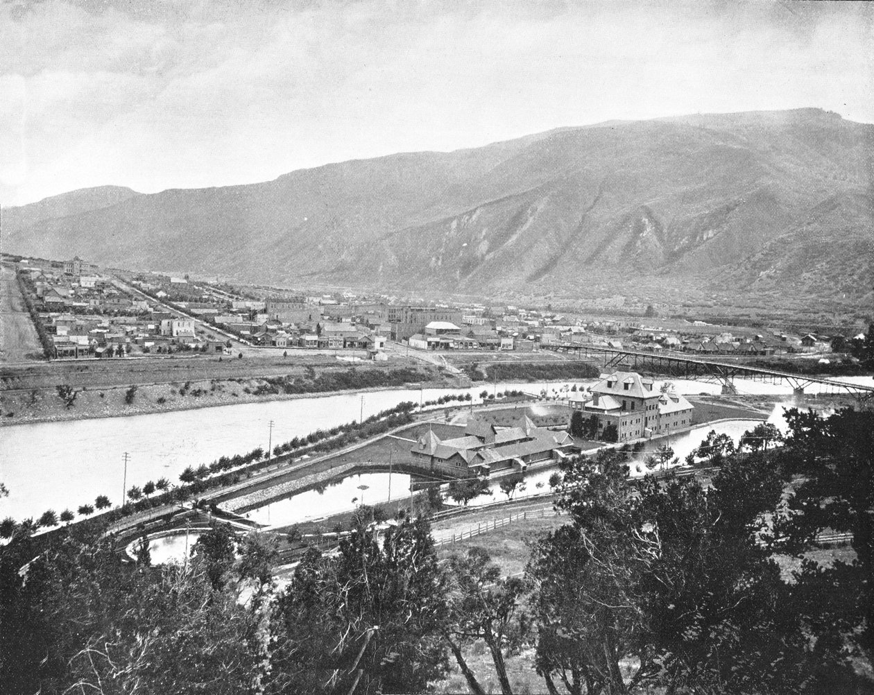 Glenwood Springs és Bath-House, Colorado, USA, 1900. alkotó: Unbekannt
