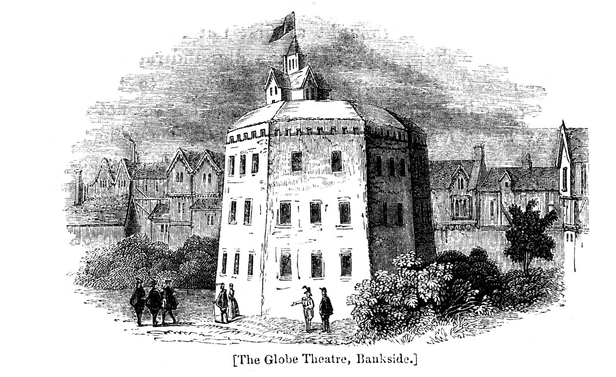 Globe Theatre, Bankside, Southwark, London, ahogyan 1598-ban megjelent alkotó: Unbekannt