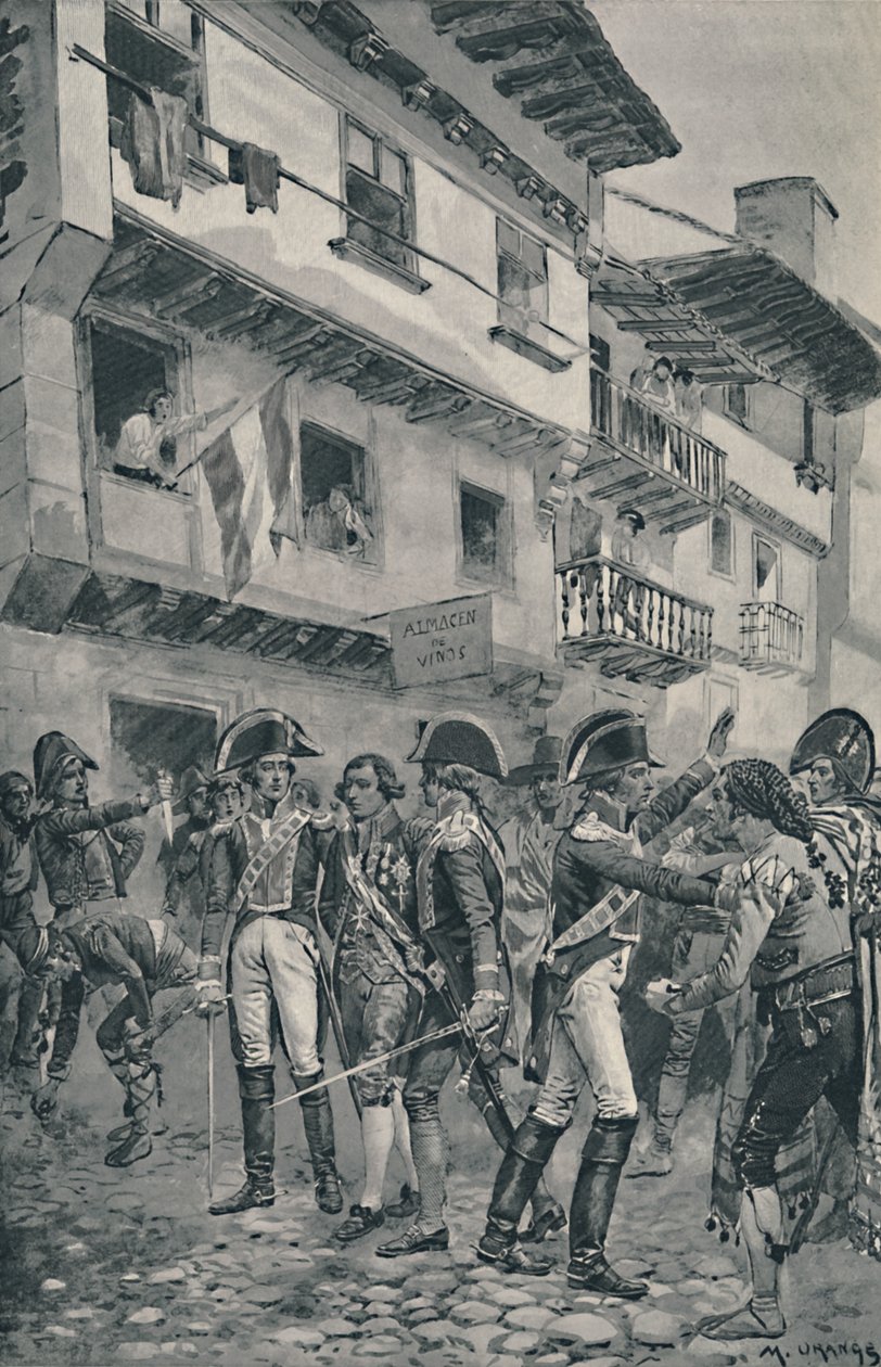 Godoyt a spanyol csapatok őrizetbe vették, 1896 alkotó: Unbekannt