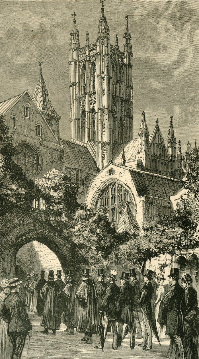 Szolgáltatás a sötét bejáratnál: Gyarmati és indiai látogatók Canterburyben, 1886. alkotó: Unbekannt