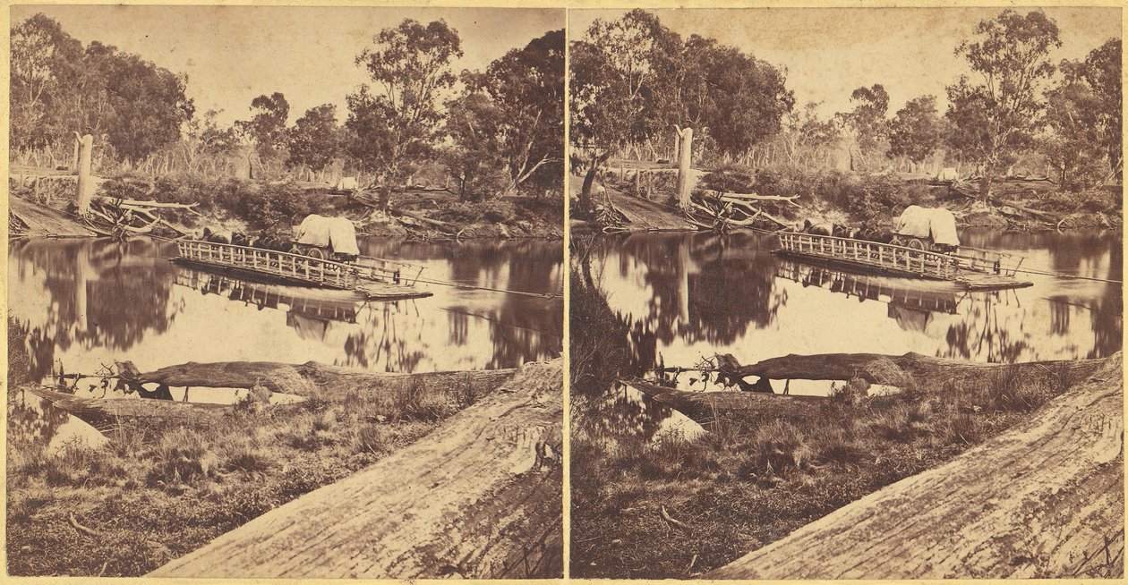 Golbourn Punt, Seymour, Ausztrália, 1860-as évek. alkotó: Unbekannt