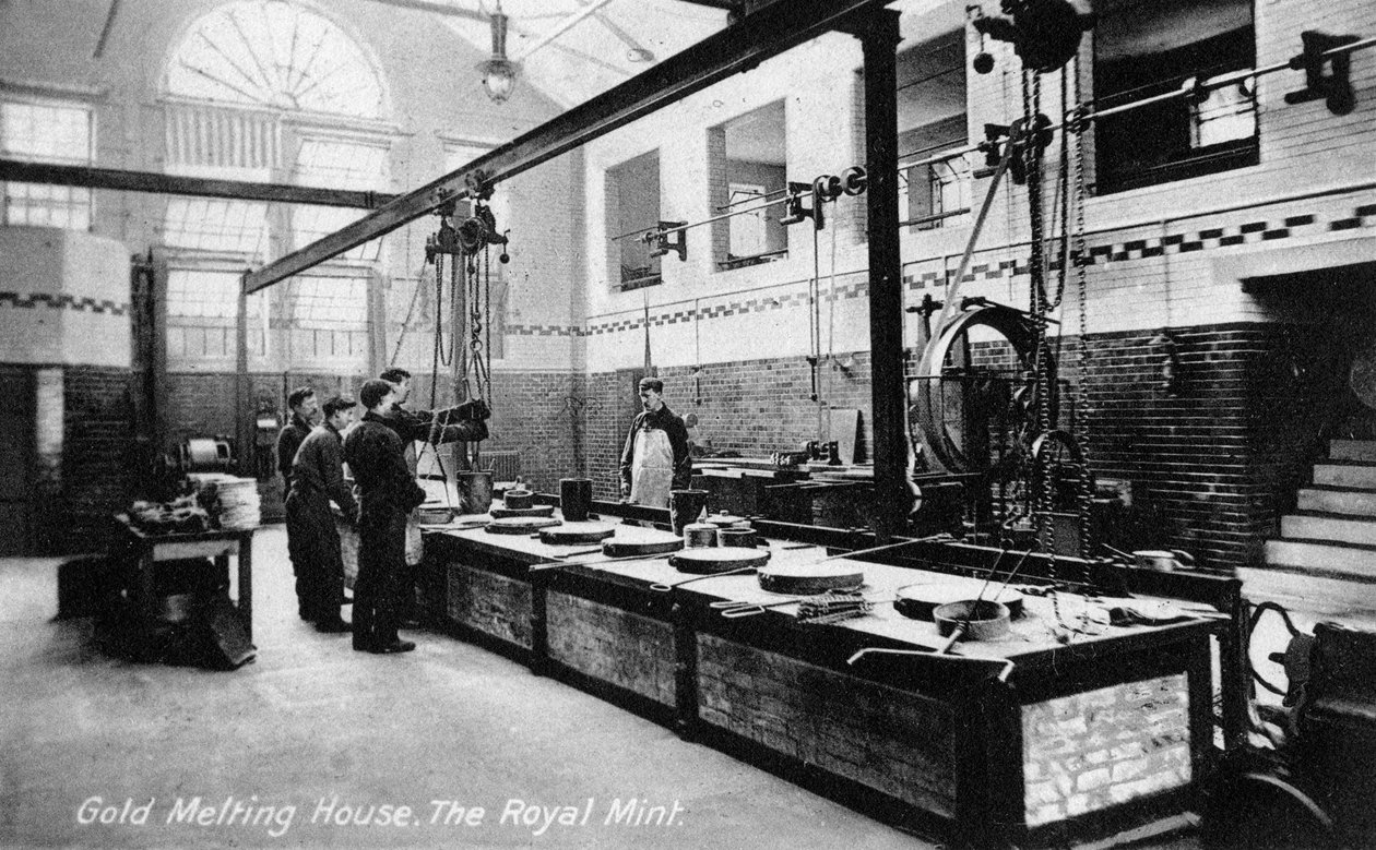 Gold Melting House, a királyi pénzverde, Tower Hill, London, 20. század eleje alkotó: Unbekannt
