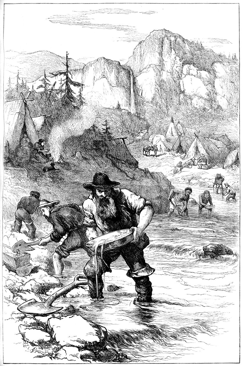 Aranymosás Kaliforniában, 1840-es évek 1880 alkotó: Unbekannt