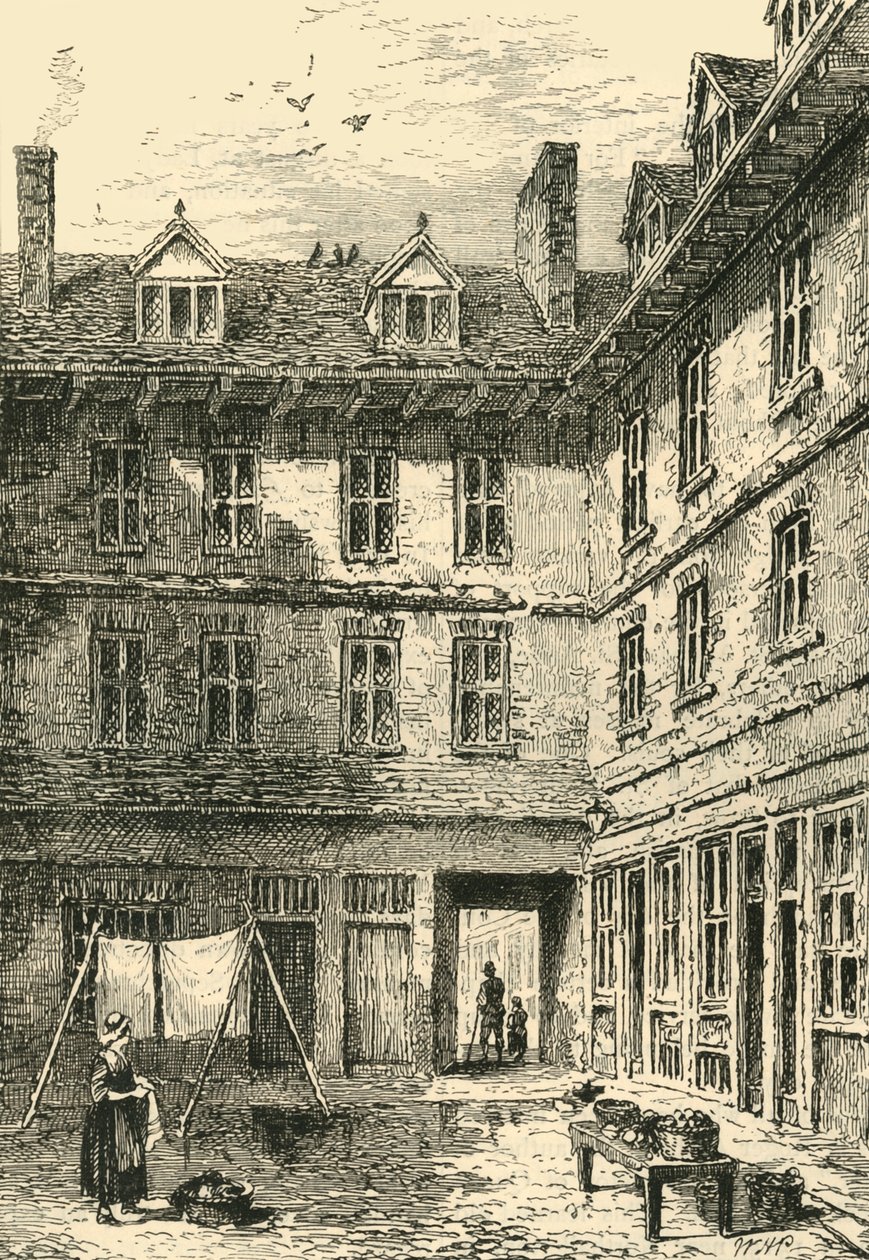 Goldsmiths House, Green Arbor Court, 1800 körül, 1872 körül. alkotó: Unbekannt