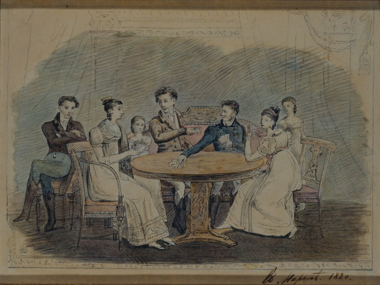 Golitsin család az asztalnál, 1820 alkotó: Unbekannt